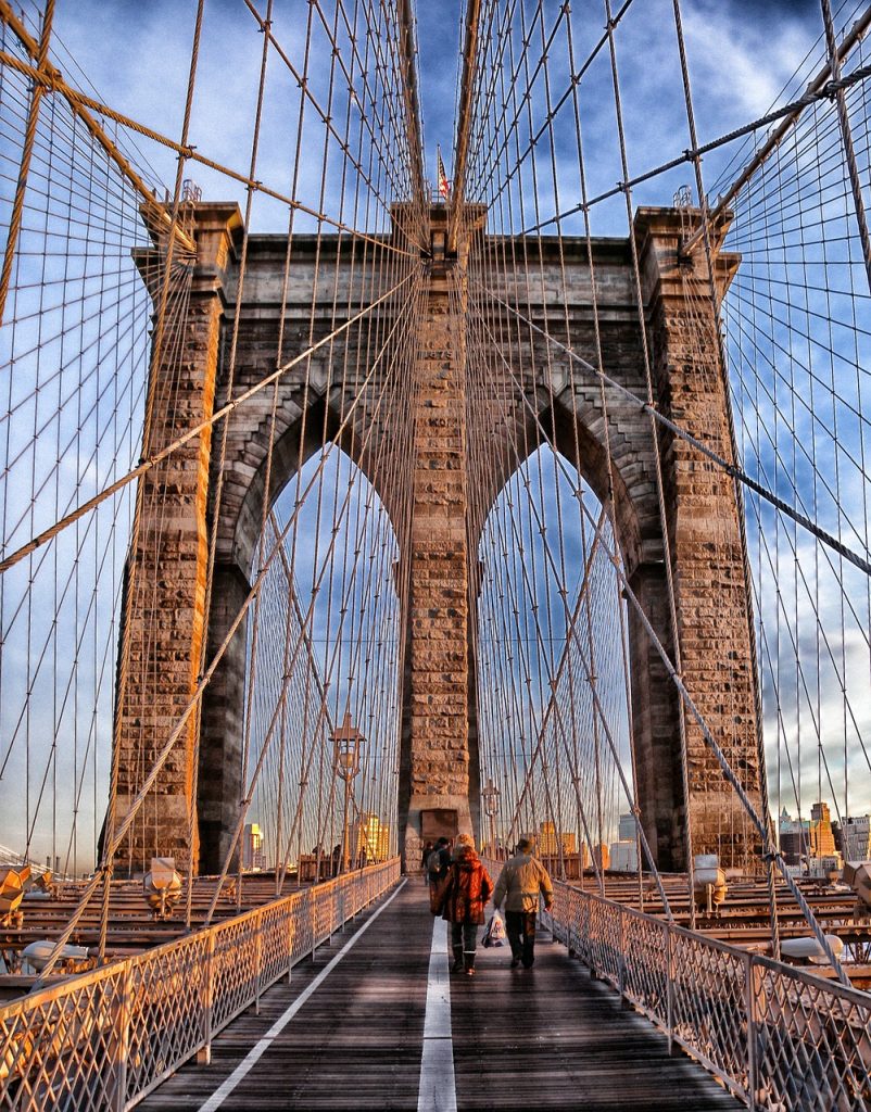 brooklyn bridge, suspension bridge, landmark